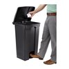 Safco 23 gal Rectangular Plastic Step-on Waste Receptacle, Black, Plastic SAF9923BL